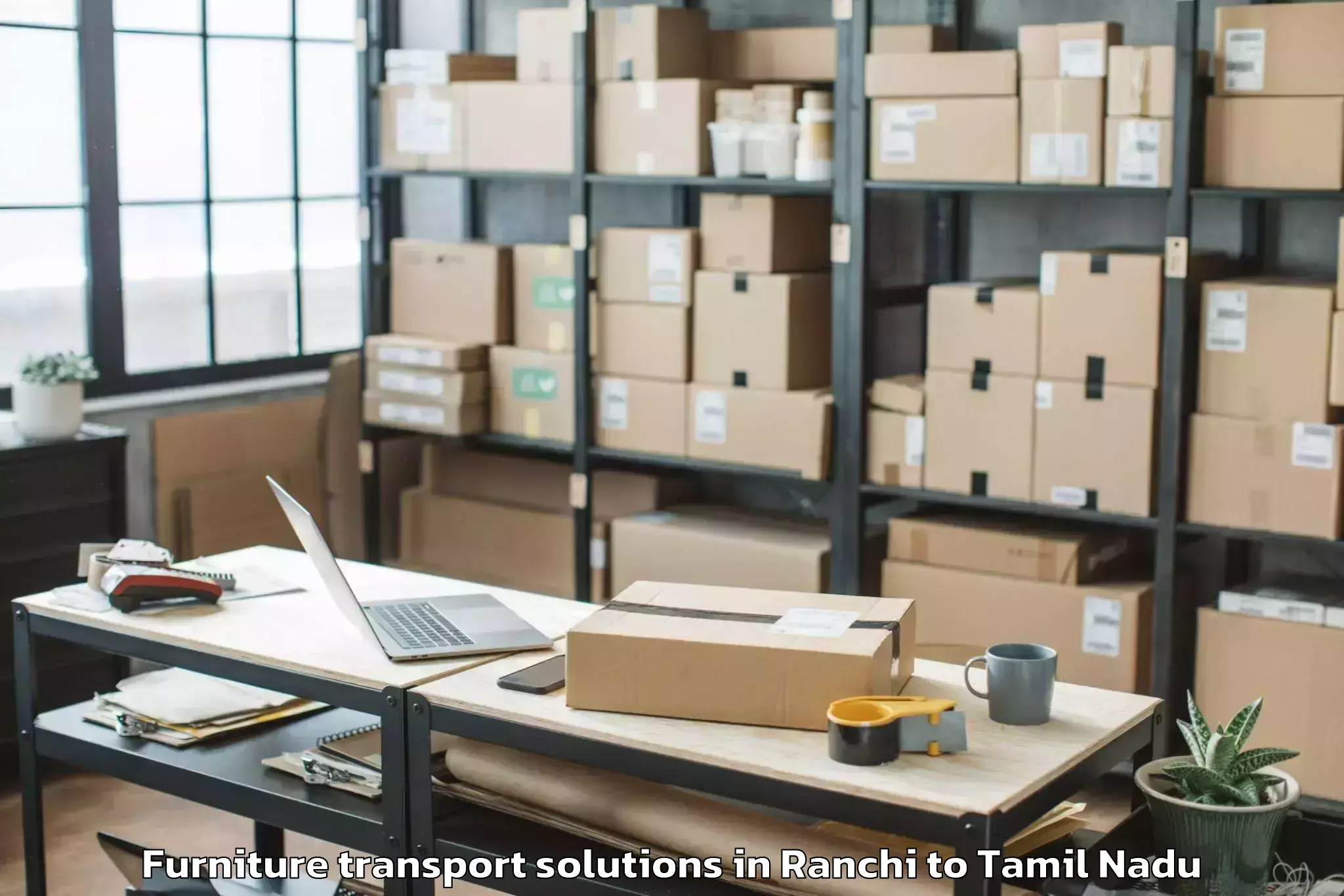 Reliable Ranchi to Thenkasi Furniture Transport Solutions